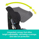 Load image into gallery viewer, Baby Trend Cover Me 4-in-1 Convertible Car Seat integrated canopy that offers height adjustability