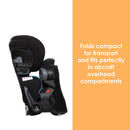 Load image into gallery viewer, Baby Trend PROtect 2-in-1 Folding Booster Car Seat folds compact for transport and  fits perfectly in  aircraft overhead  compartments