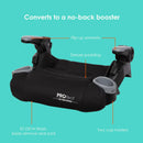 Load image into gallery viewer, Baby Trend PROtect 2-in-1 Folding Booster Car Seat backless booster features call out