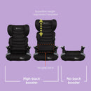 Load image into gallery viewer, Baby Trend PROtect 2-in-1 Folding Booster Car Seat in three different sitting modes for child