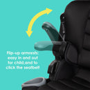 Load image into gallery viewer, Baby Trend PROtect 2-in-1 Folding Booster Car Seat flip arm armrests are easy for in and out for child