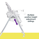 Load image into gallery viewer, Baby Trend Everlast 7-in-1 High Chair multiple position height adjustment settings