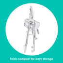 Load image into gallery viewer, Baby Trend Everlast 7-in-1 High Chair folds compact for easy storage