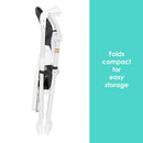 Load image into gallery viewer, Baby Trend Flat Fold High Chair folds compact for easy storage