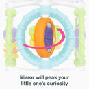Load image into gallery viewer, Mirror will peak your little one's curiosity from the Smart Steps Grab N' Spin Rattle and Teether