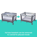 Load image into gallery viewer, Baby Trend Nursery Suite Playard with Portable Cradle full size bassinet can be removed to convert to a playard mode