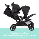 Load image into gallery viewer, Baby Trend Sit N' Stand® Double 2.0 Stroller | Double Stroller With 1-Hand Compact Fold