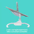Load image into gallery viewer, Baby Trend Sit N' Sway Portable Swing slime and lightweight frame