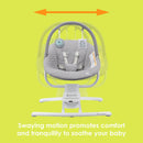 Load image into gallery viewer, Baby Trend Sit N' Sway Portable Swing swaying motion promotes comfort and tranquility