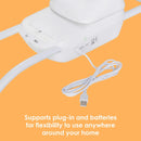 Load image into gallery viewer, Baby Trend Sit N' Sway Portable Swing supports plug in and batteries