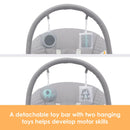 Load image into gallery viewer, Baby Trend Sit N' Sway Portable Swing detachable toy bar with two hanging toys