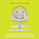 Load image into gallery viewer, Baby Trend Sit N' Sway Portable Swing swaying motion promotes comfort and tranquility
