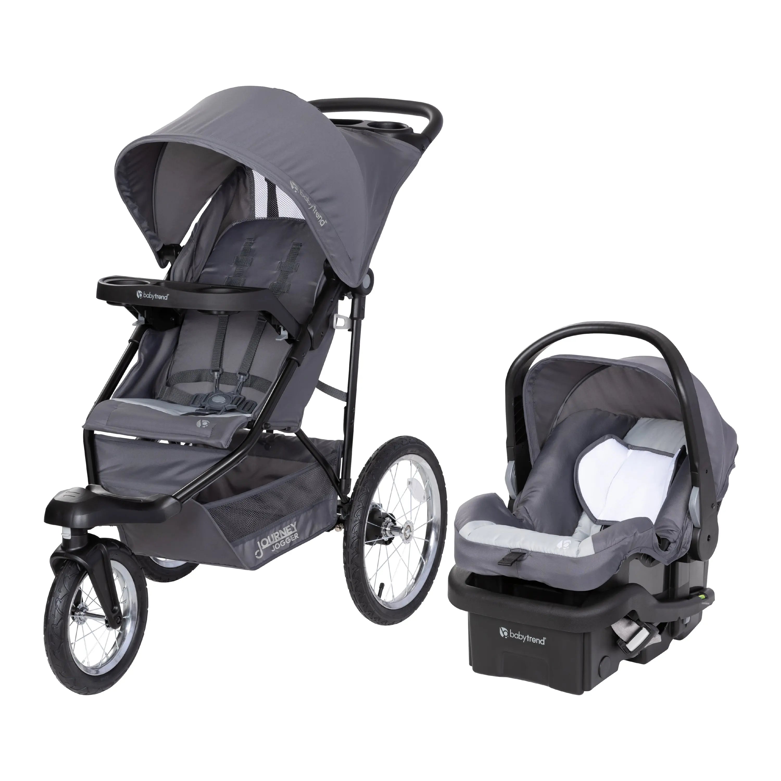 Baby Trend Journey Jogger Travel System | with EZ-Lift™ Infant Car Seat. All-Terrain Bicycle Tires & UPF 50+ Protection Canopy
