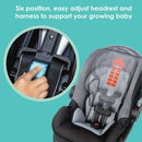 Load image into gallery viewer, Baby Trend Tango PRO Stroller six position easy adjust headrest