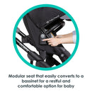 Load image into gallery viewer, Modular seat that easily converts to a bassinet for a restful and comfortable option for baby from the Baby Trend Morph Single to Double Modular Stroller