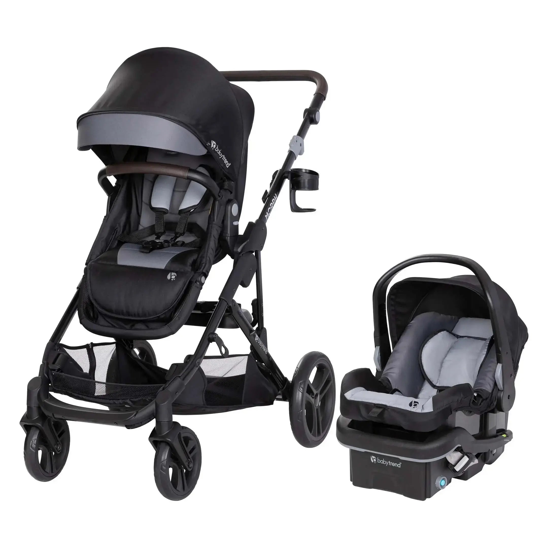 Morph Single to Double Modular Stroller Travel System with EZ-Lift™ PLUS Infant Car Seat | Multiple Forward and Rear-Facing Configurations