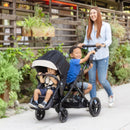 Load image into gallery viewer, Morph Single to Double Modular Stroller Travel System with EZ-Lift™ PLUS Infant Car Seat in Madrid Tan (Target Exclusive)