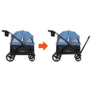 Load image into gallery viewer, Hide away pull handle on the Baby Trend Navigator 2-in-1 Stroller Wagon