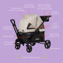 Load image into gallery viewer, Navigator® 2-in-1 Stroller Wagon in Desert Tan (Walmart Exclusive)