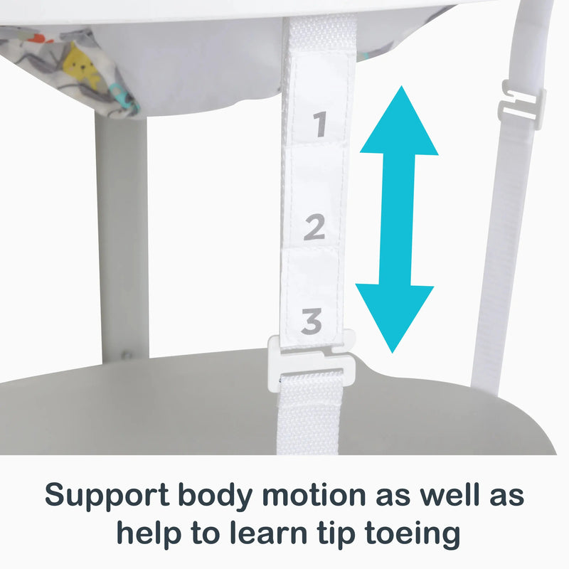 Support body motion as well as help to learn tip toeing with the Smart Steps By Baby Trend Bounce N’ Play 3-in-1 Activity Center
