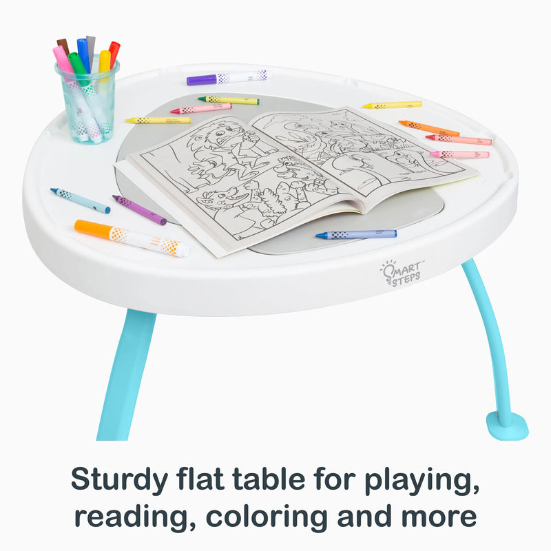 Smart Steps Bounce N’ Play 3-in-1 Activity Center sturdy flat table for playing, reading, coloring and more