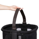 Load image into gallery viewer, Leather handle on the Baby Trend Modular Storage Basket for Morph Single to Double Stroller