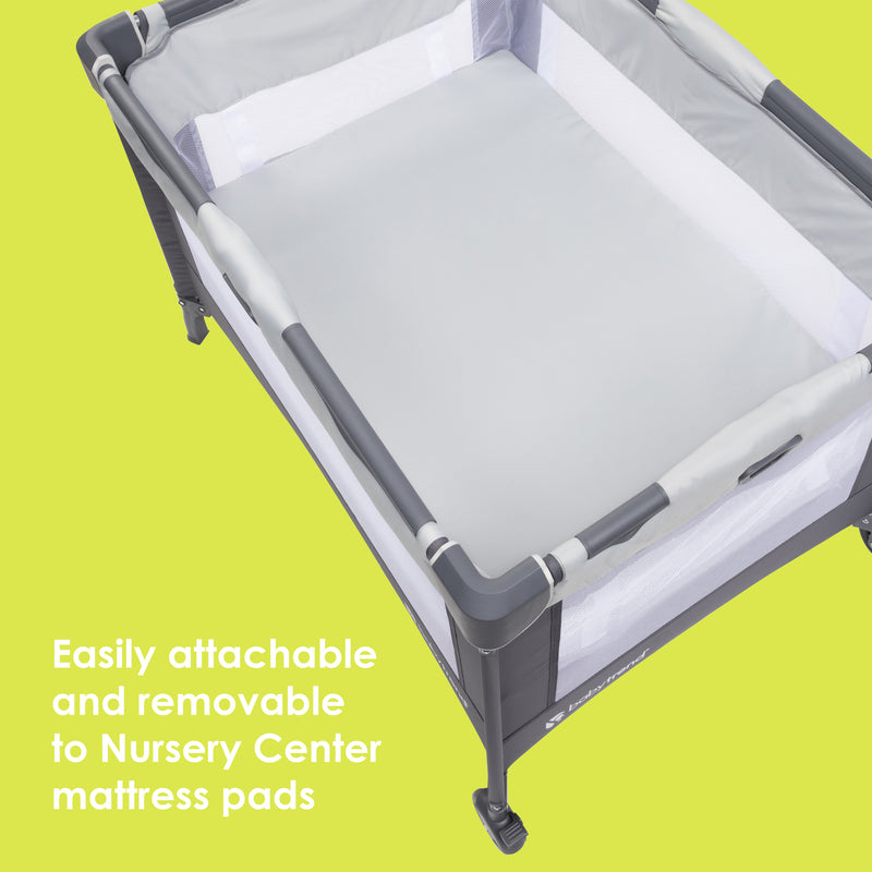 Fitted Sheets for Baby Trend Nursery Center Playards in grey