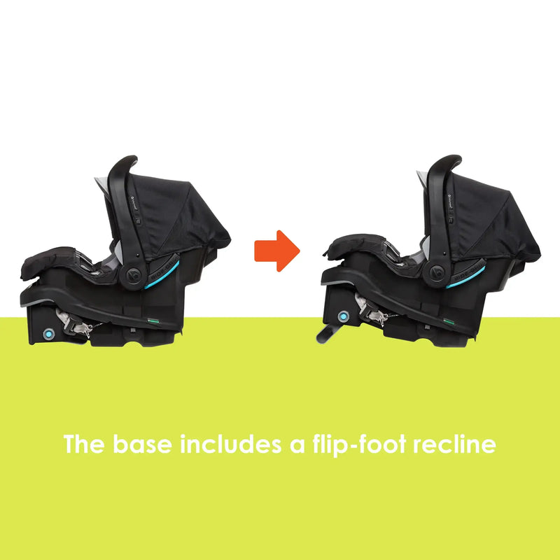 Baby Trend EZ-Lift PRO Infant Car Seat base includes a flip foot recline