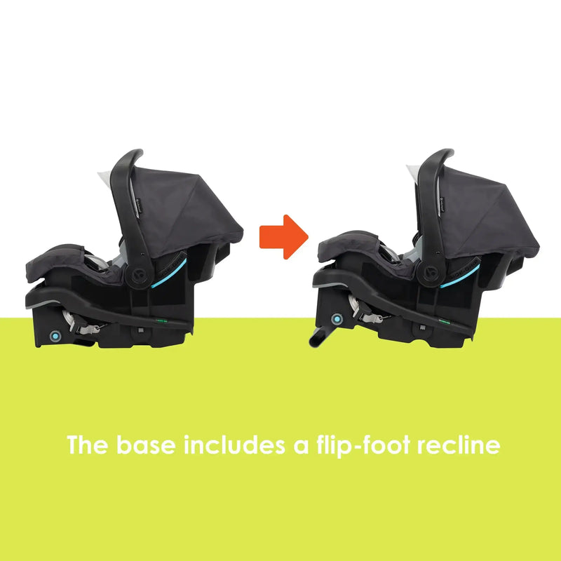 Baby Trend EZ-Lift PRO Infant Car Seat base includes a flip-foot recline