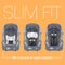 Baby Trend Trooper SLIM 3-in-1 Convertible Car Seat fits 3 across in most cars