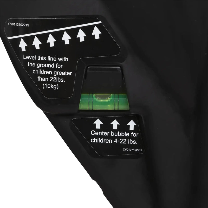 Baby Trend Trooper SLIM 3-in-1 Convertible Car Seat rear facing level indicator