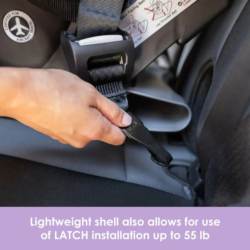 Baby Trend Trooper SLIM 3-in-1 Convertible Car Seat lightweight shell also allows for use of LATCH