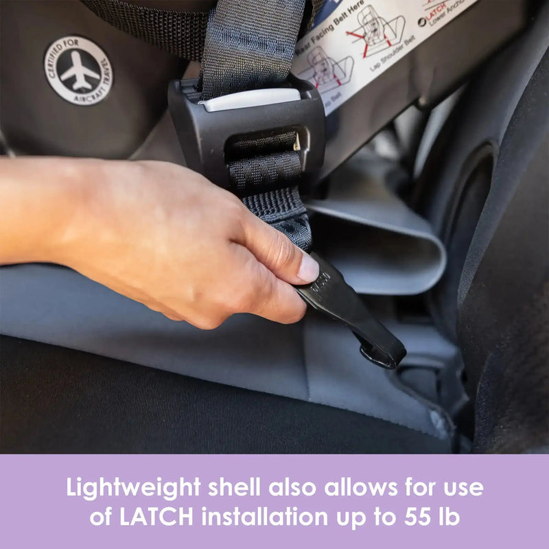 Baby Trend Trooper SLIM 3-in-1 Convertible Car Seat lightweight shell also allows for use of LATCH installation