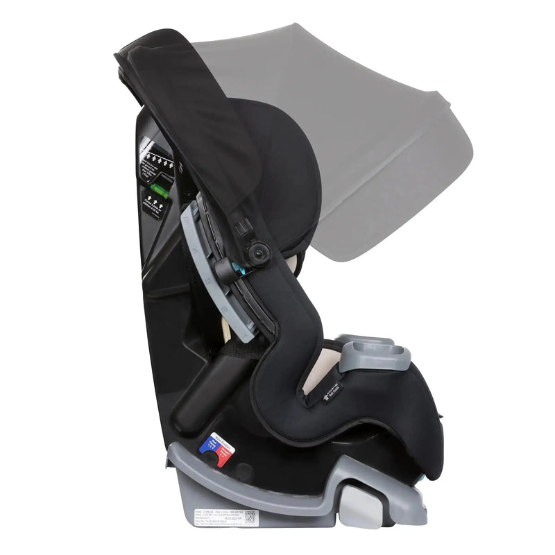 Adjustable canopy on the Baby Trend Cover Me 4-in-1 Convertible Car Seat