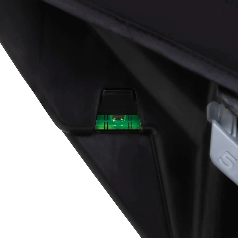 Bubble level on the side of the Baby Trend Cover Me 4-in-1 Convertible Car Seat