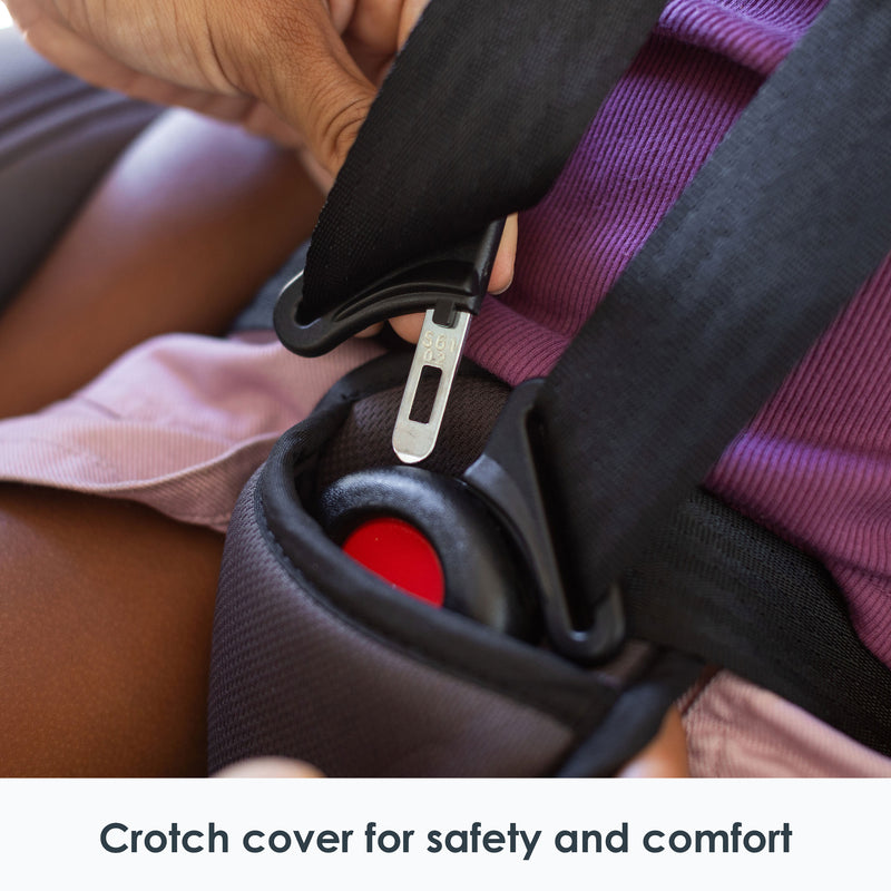 Crotch cover for safety and comfort on the Baby Trend Hybrid SI 3-in-1 Combination Booster Car Seat