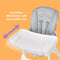 Baby Trend Adapt 4-in-1 High Chair 4 position dishwasher safe removable tray