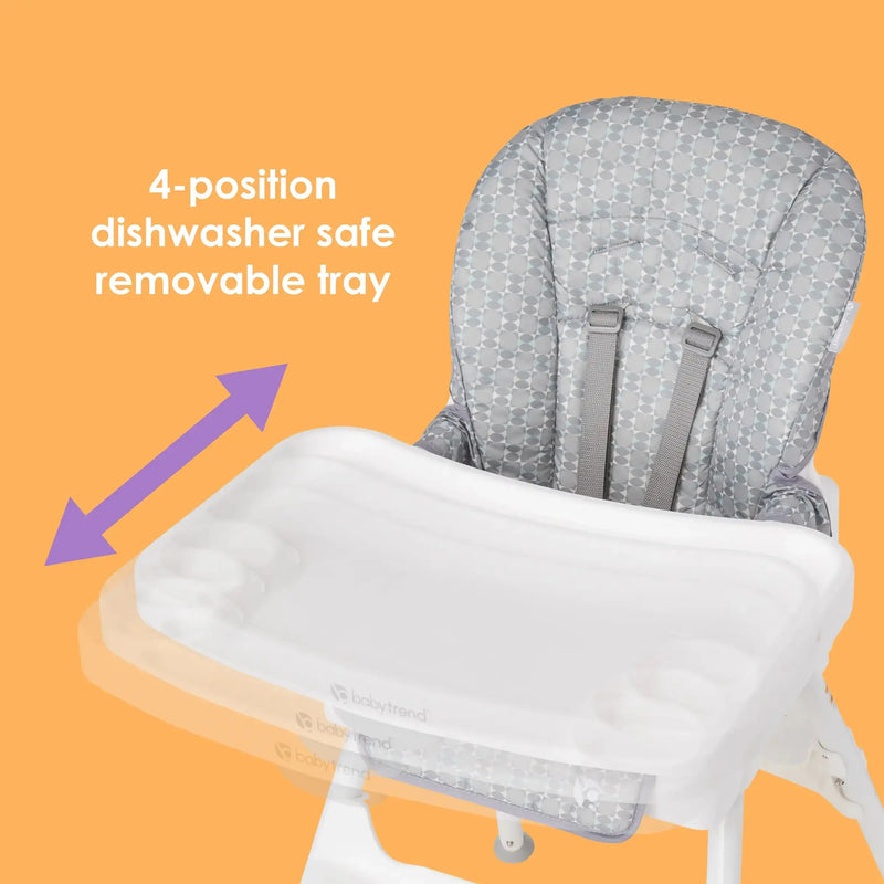 Baby Trend Adapt 4-in-1 High Chair 4 position dishwasher safe removable tray