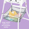 Baby Trend Flat Fold High Chair large basket holds all of the essentials