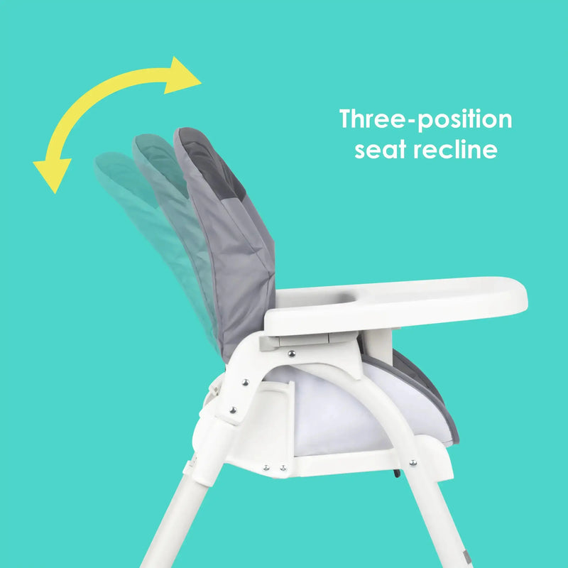 Baby Trend Flat Fold High Chair three position seat recline