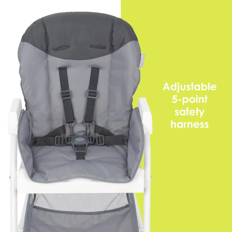 Baby Trend Flat Fold High Chair adjustable 5 point safety harness