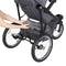 Extra large storage basket on the Baby Trend Journey Jogger Stroller