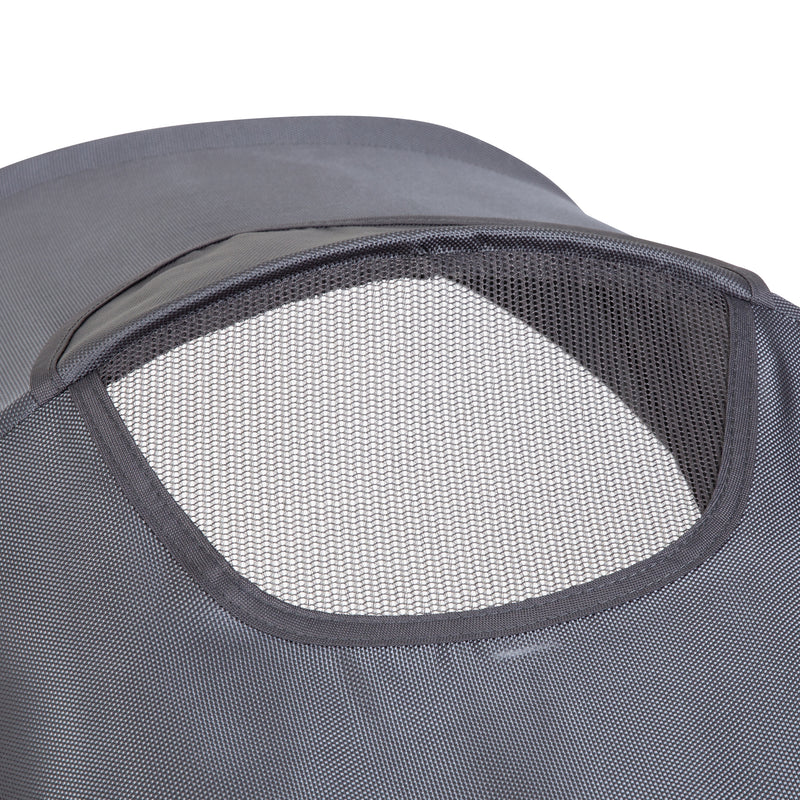 Peek-a-boo window on the canopy of the Baby Trend Expedition Race Tec Jogger