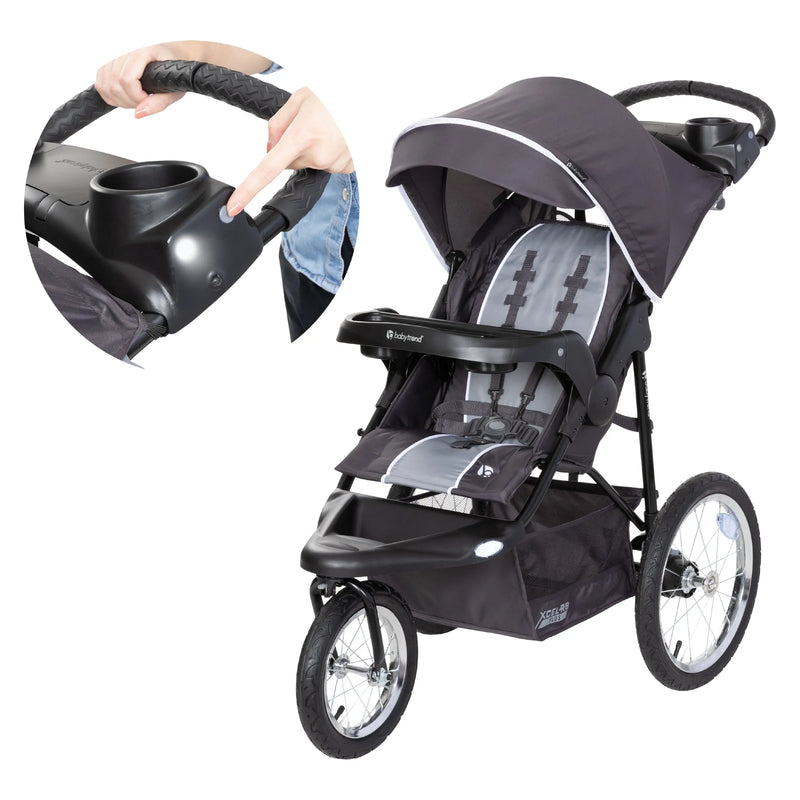 Baby Trend XCEL-R8 PLUS Jogger Stroller with LED light
