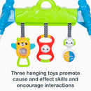 Load image into gallery viewer, Three hanging toys promote cause and effect skills and encourage interactions from the Smart Steps by Baby Trend, Jammin’ Gym with Play Mat