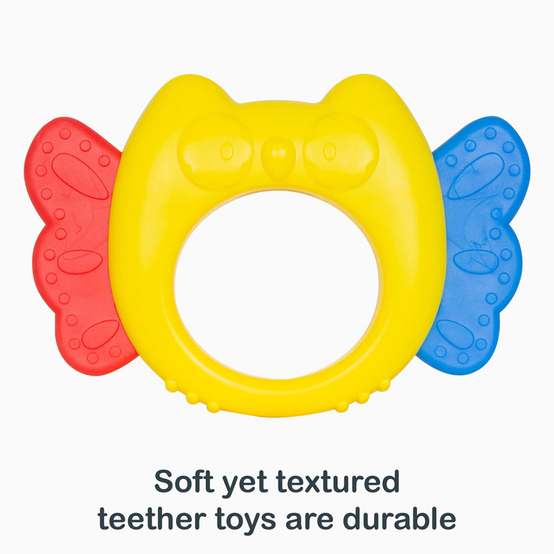 Soft yet textured teether toys are durable from the Smart Steps Tiny Nibbles 10-Pack Teethers