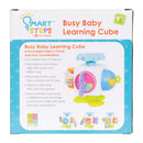 Load image into gallery viewer, The back of the Smart Steps Busy Baby Learning Cube STEM learning toys retail box packaging