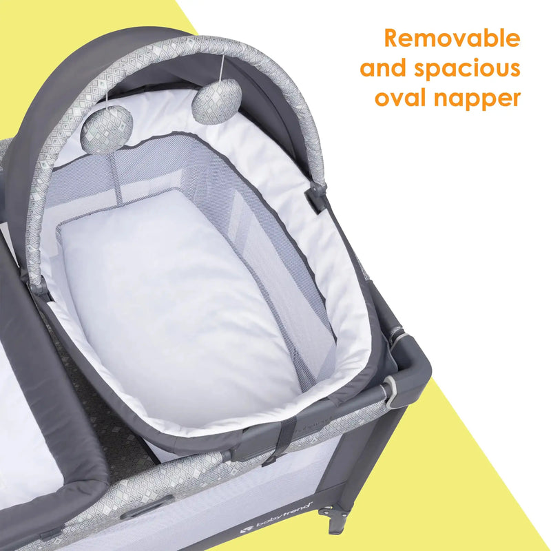 Baby Trend Nursery Suite Playard with Portable Cradle removable and spacious  over napper