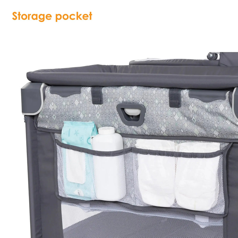 Baby Trend Nursery Suite Playard with Portable Cradle storage pocket