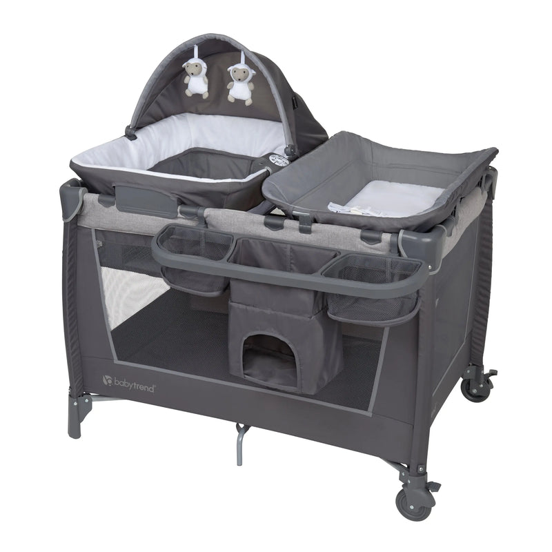 Simply Smart 2.0 Nursery Center Playard with Napper, Changer, Bassinet and Travel Bag in Shale Grey (Walmart Exclusive)
